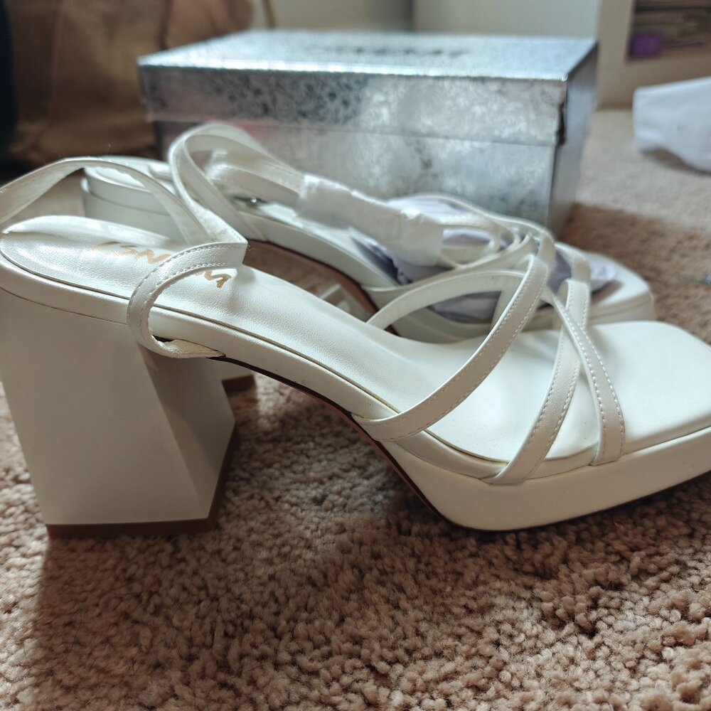 White platform heels for summer!